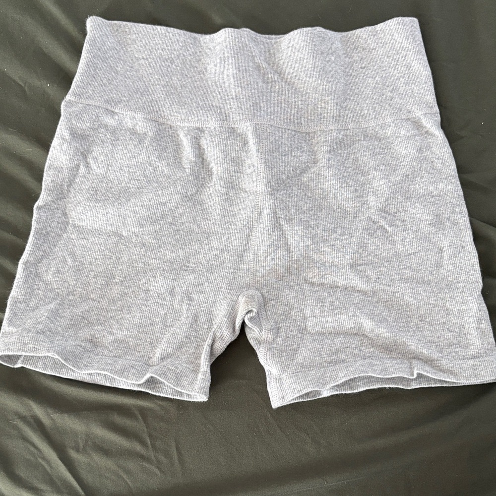 Forever 21 Light Gray High-Waisted Shorts
